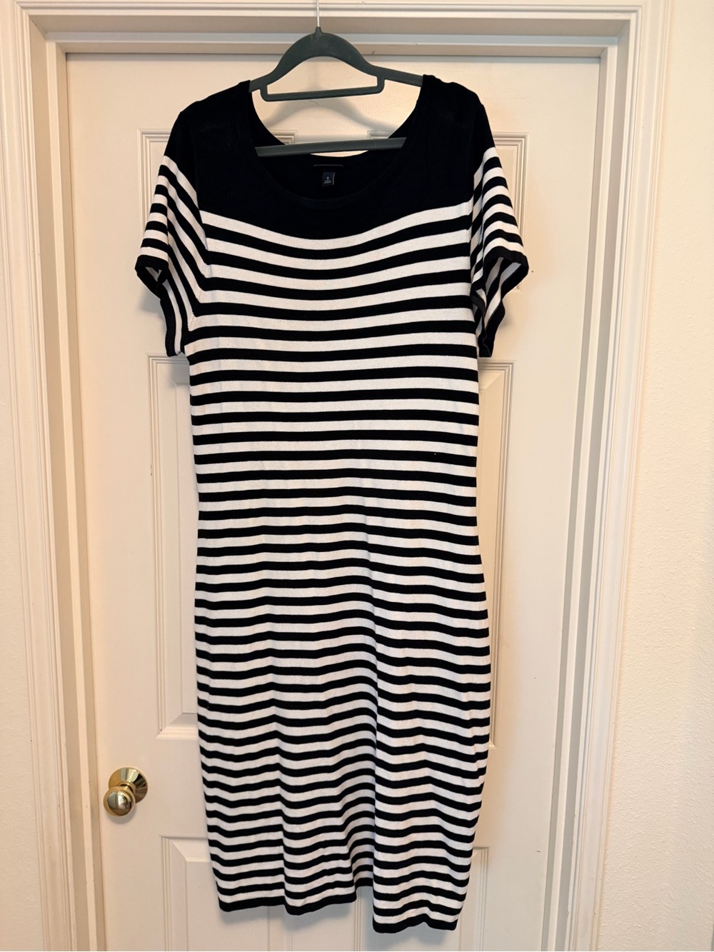 torrid Black and White Striped Midi Dress